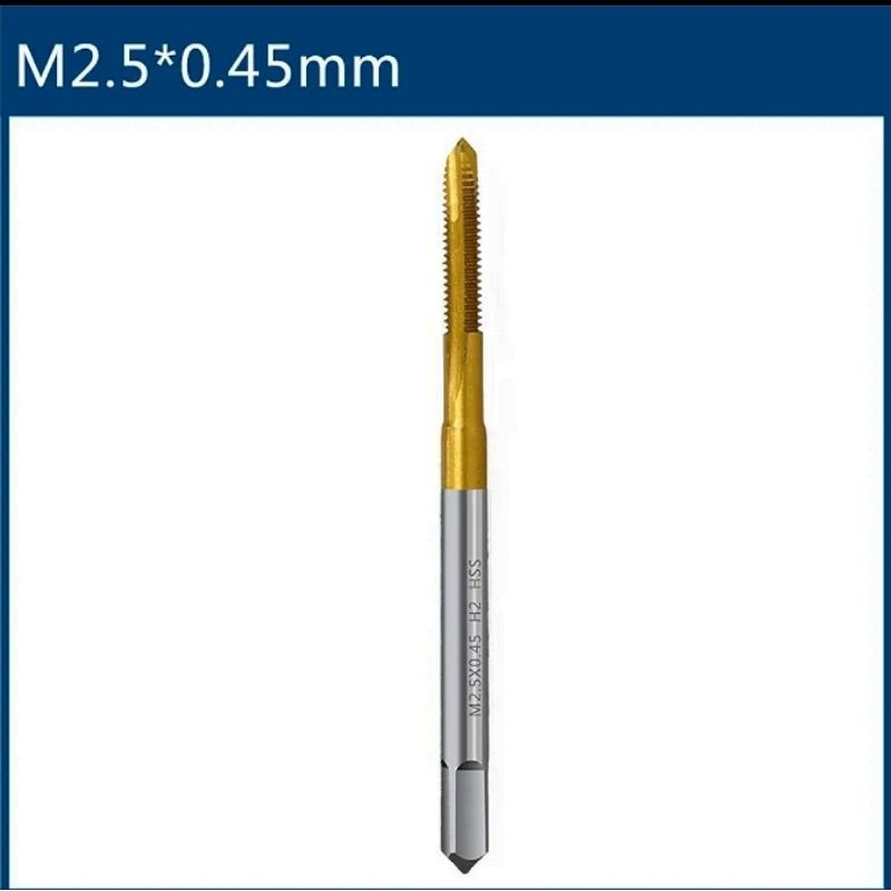 Aceteel M2.2 X 0.45 HSS Right-Hand Machine Tap – Metric Straight Flute Threading Tool For Steel, Copper, Aluminum
