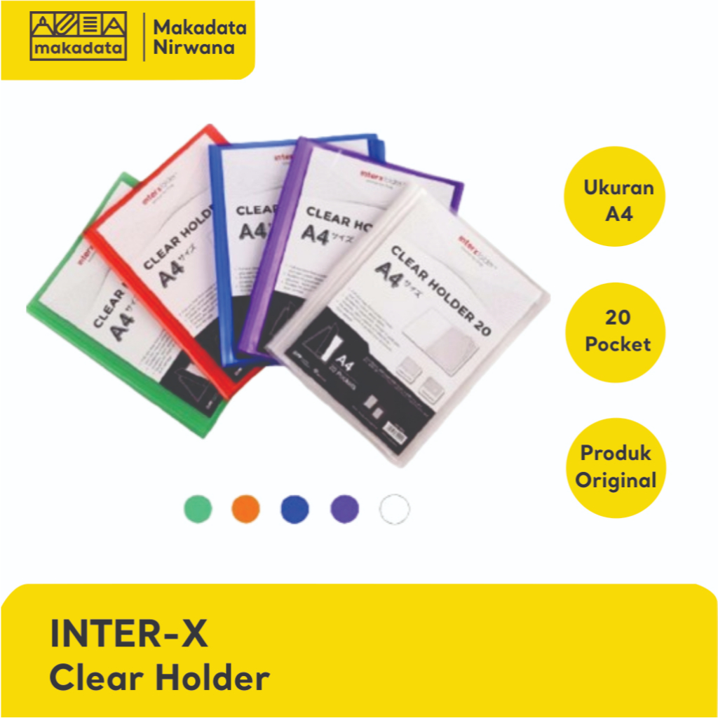 Jual INTER-X CLEAR HOLDER A4 20PC (1 PCS) | Shopee Indonesia