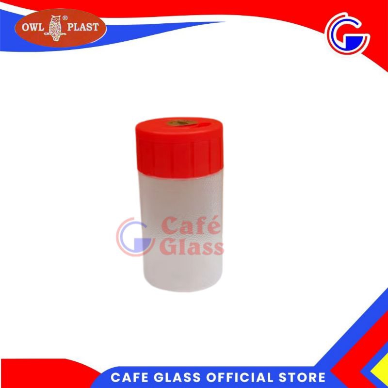 Owl Plast Lgt-01 Tempat Lada Garam Merica Cabe Bubuk Plastik Tutup Merah