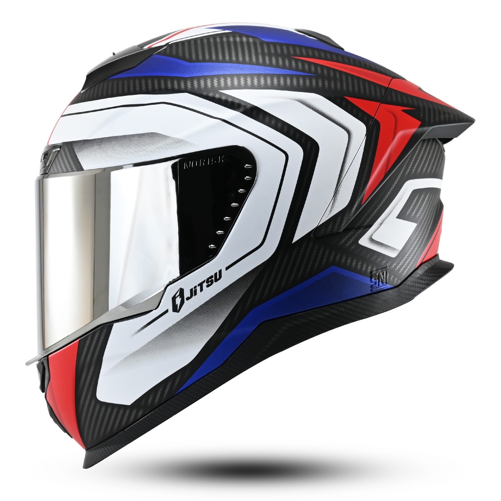 Jual Full Face Helm Jitsu Air 1 Motif Carbon Tech SNI Terbaru Flat