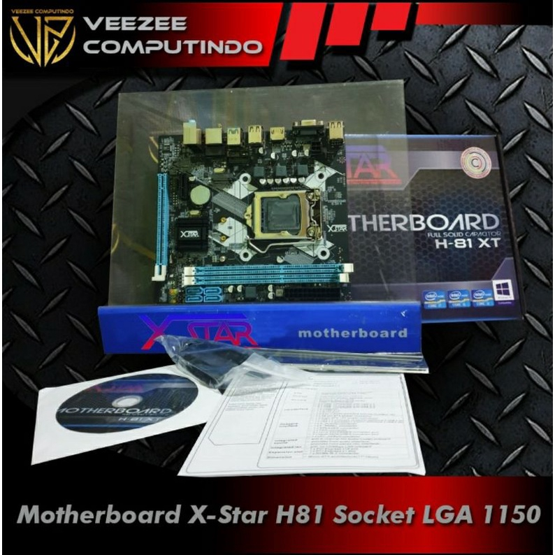 Jual Motherboard X-Star H81 LGA1150 Haswell DDR3 New Mobo H81
