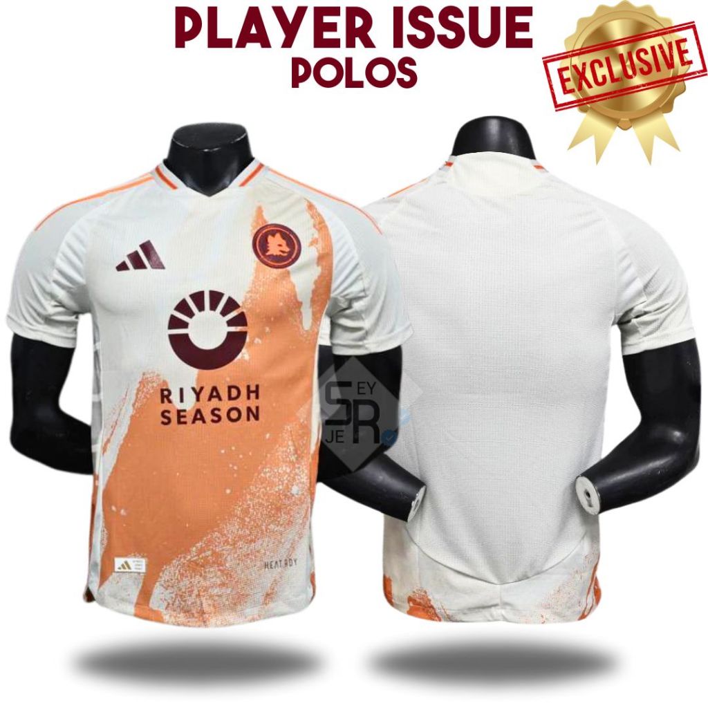 Jual Jersey As Roma Player Issue 2024 2025 Away Baju Bola Asroma Putih ...