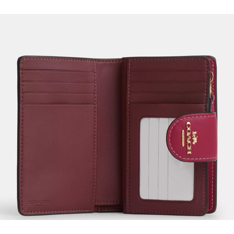 Jual COC CR938 Medium Wallet Corner Zip With Cherry Print - Pink ...