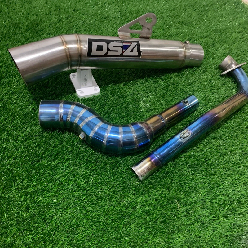 Jual Open spec Canister tube ds4 elbow high mouth blue exhaust pipe for ...