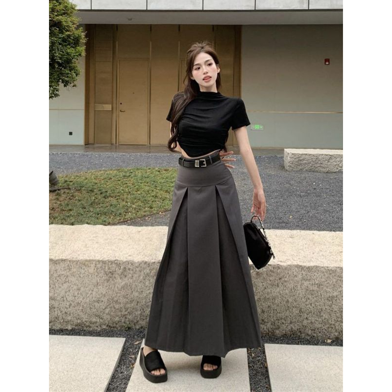 Jual Rok moana skirt Korean style - rok panjang wanita basic casual ...