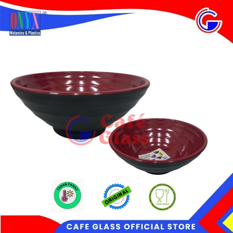 Mangkok Melamin Set Oriental Onyx - Mangkok Nasi 6.5" - Melamin Onyx