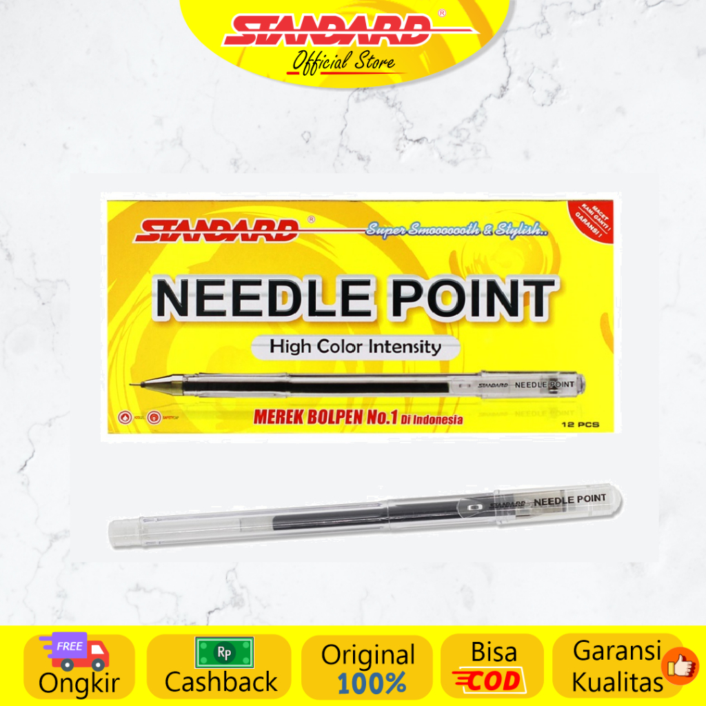 Standard - Pulpen Needle Point 0.5 ( Alat Tulis / Pen / Ballpoint / Pena ) (5)