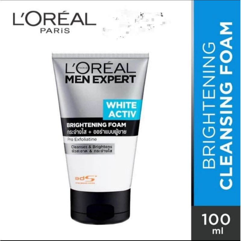 Jual Loreal Men Expert White Activ Brightening Foam Pro Exfoliatine 100ml Shopee Indonesia 9345