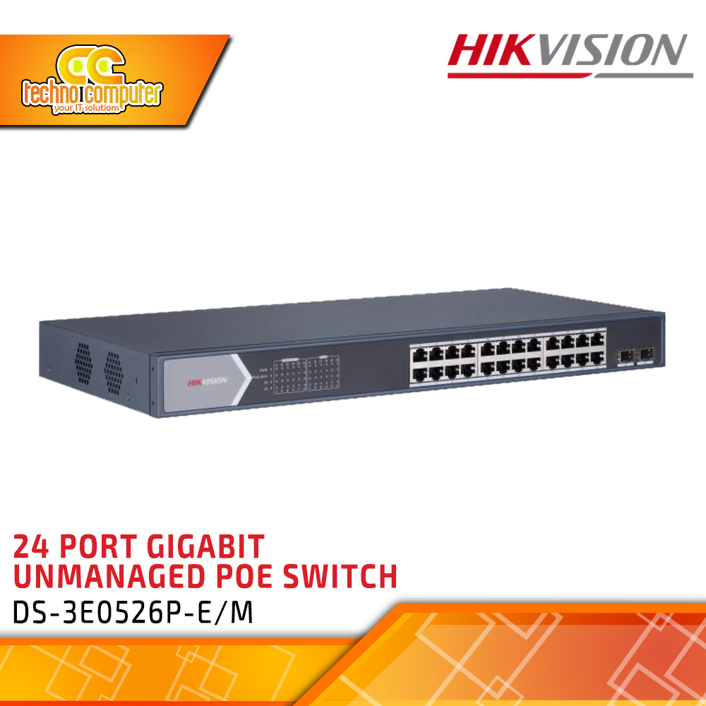 Hikvision DS-3E0526P-E 24-Port Gigabit Unmanaged PoE Switch