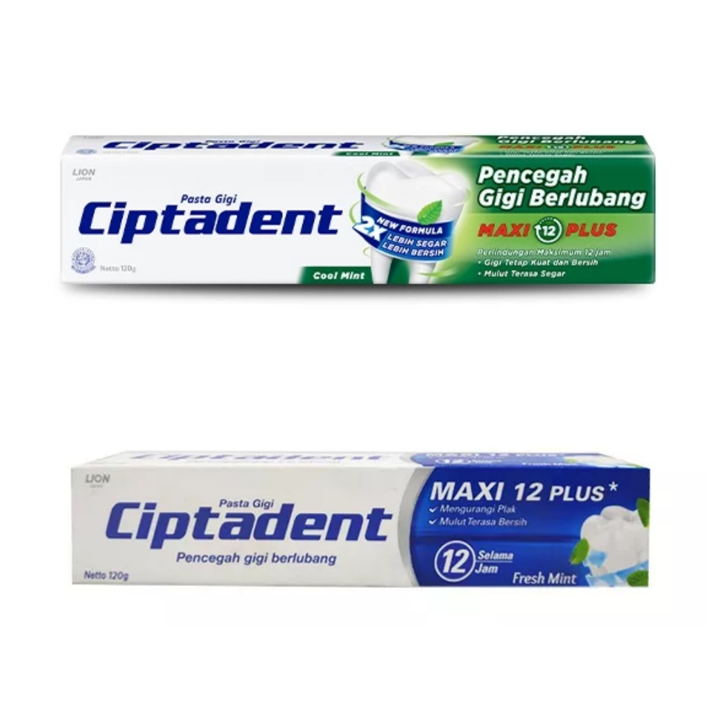 Jual CIPTADENT PASTA GIGI PENCEGAH GIGI BERLUBANG MAXI 12 FRESH MINT 75