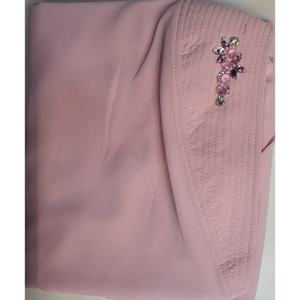 Khimar Namira Payet Lurus Hijab Ceruty Babydoll Jumbo Payet Premium Kerudung Syari 2 Layer