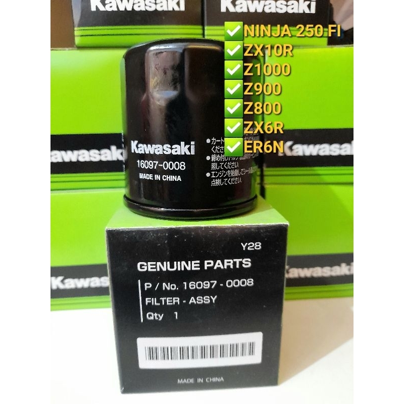 Jual Filter Oli Oil Ninja 250 FI ZX10R ZX6R Z1000 160970008 Original Kawasaki Saringan Oli