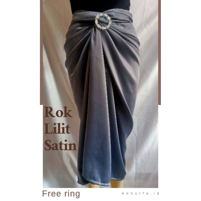 Jual Rok lilit polos | wrap skirt | rok lilit satin | Shopee Indonesia