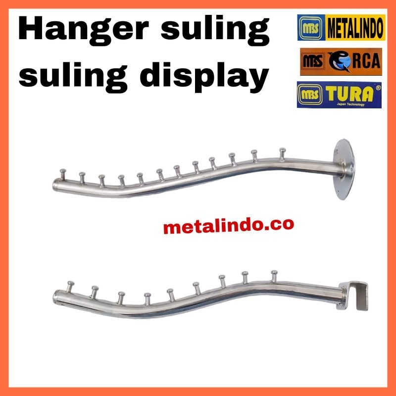 Jual Hanger suling MBS Untuk pipa kotak dan tembok Gantungan Baju 6 ...