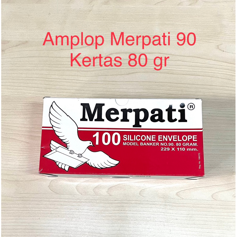 Jual [MERAH] Amplop Merpati 90 Besar / Amplop Surat Putih 80 gr Besar ...