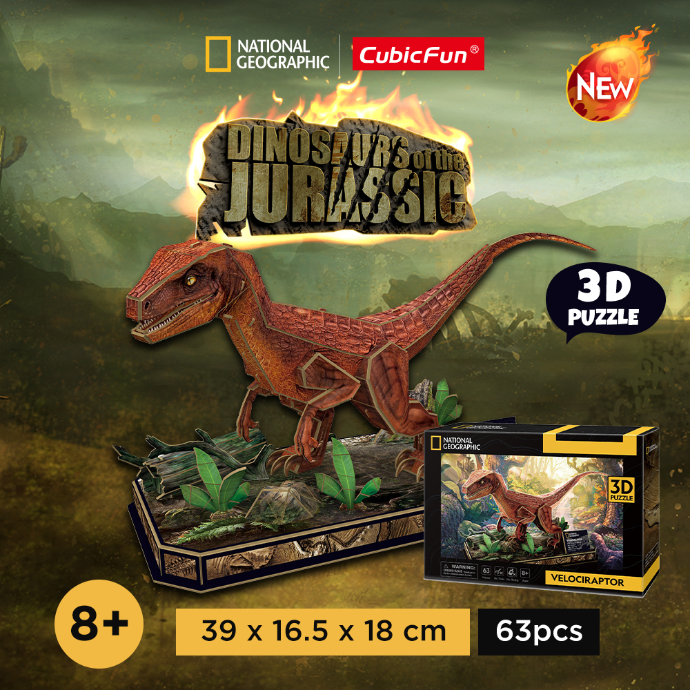 Jual CUBICFUN National Geographic Velociraptors - 3D Puzzle | Shopee ...