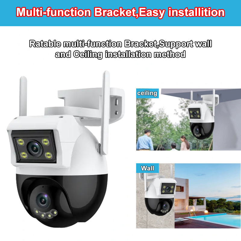 Jual NEW Outdoor CCTV WIFI Dual Lens 8mp 1080P IP Camera CCTV ...