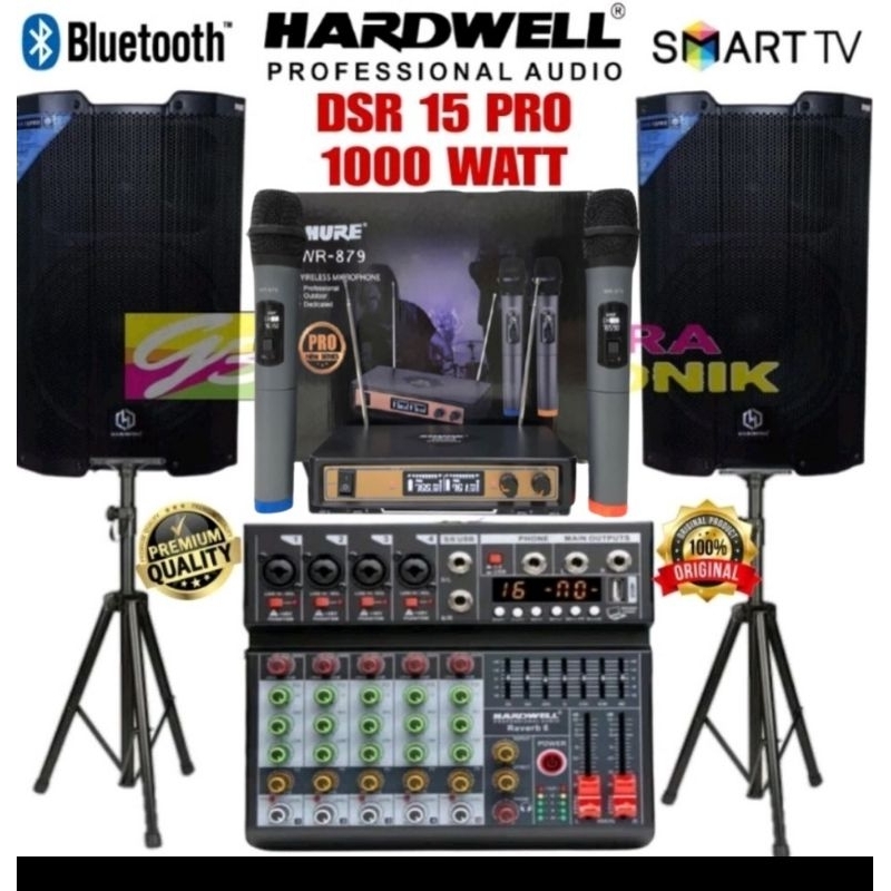 Jual Paket Speaker Aktif Hardwell Dsr 15 Pro 15pro 15 Inch 1000 Watt