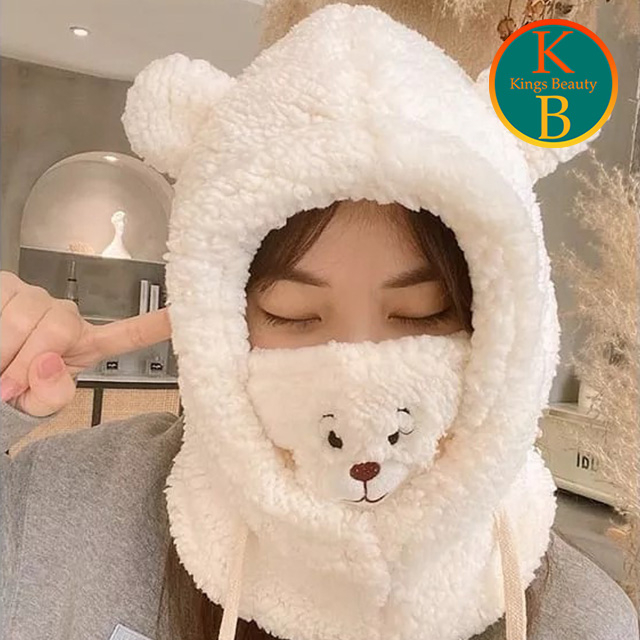 Jual Topi Masker Teddy Bear / Set Topi KuplukSyal / Topi Lucu Bahan ...