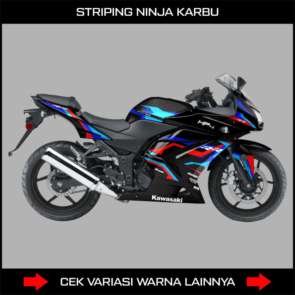 Jual Striping Ninja 250 Karbu Edisi Bmw Tri Color / Stiker Decal Semi ...