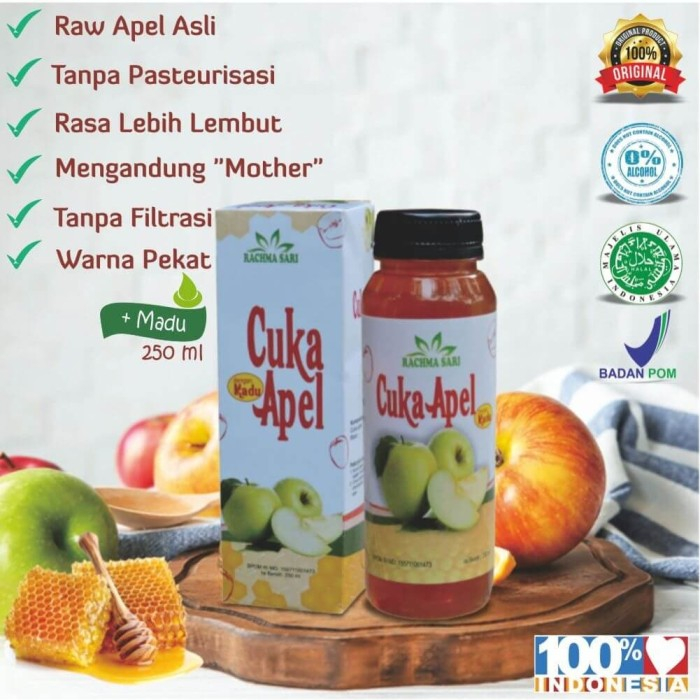 Jual Cuka Apel Original Murni Plus Madu Rachma Sari Isi Ml Minuman Kesehatan Herbal Organic