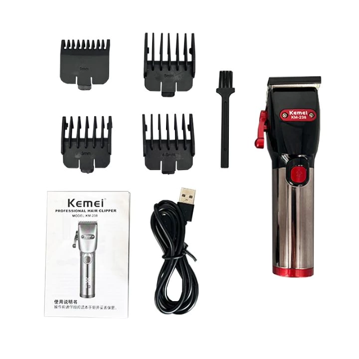 Hair Cipper Elektrik Kemei KM 238 Mesin Cukur Rambut Rechargeable | AutoStock