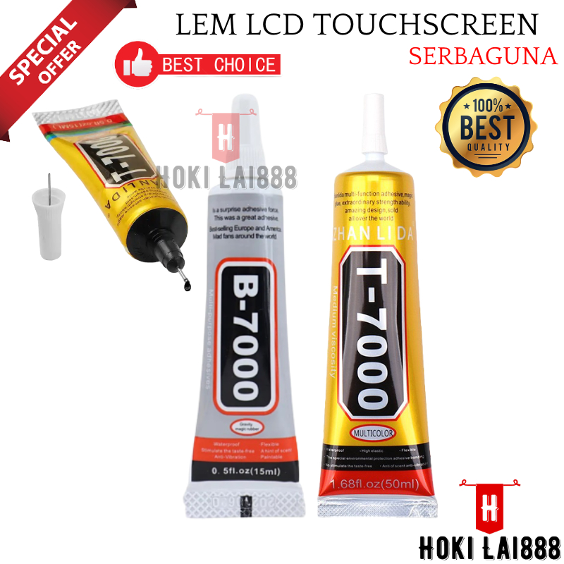 Jual [HKL] LEM LCD HP TOUCHSCREEN TRANSPARAN DAN HITAM / LEM LCD B-7000 ...