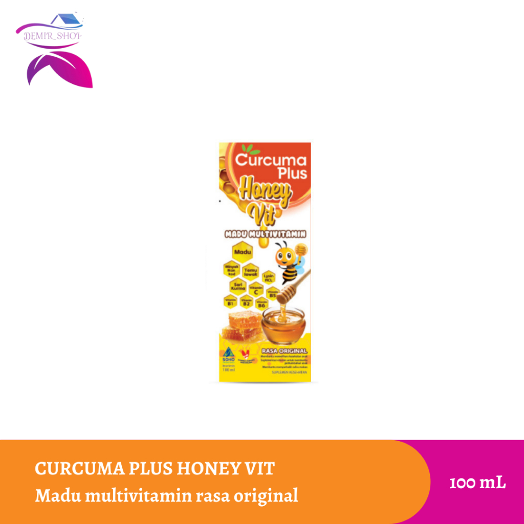 Jual Curcuma Plus Honey Vit Madu Multivitamin Rasa Original 100 ml ...