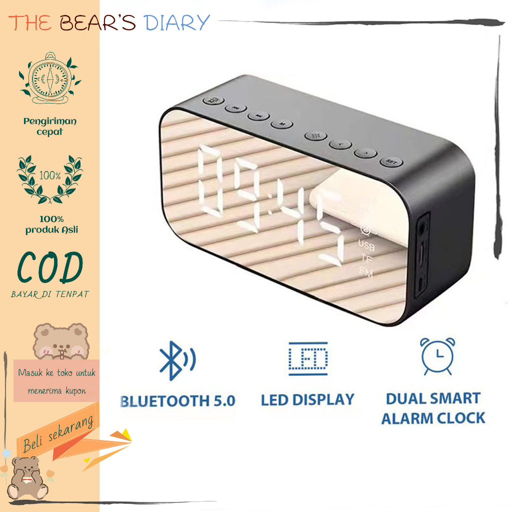 Jual Jovitech Bluetooth Speaker Jam Jam Alarm Nirkabel Audio Kecil