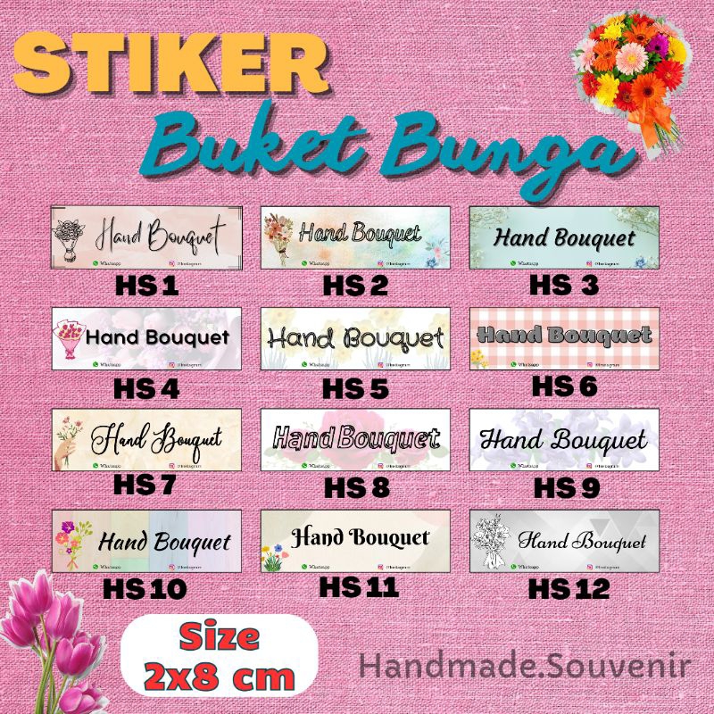 Jual stiker bouquet / stiker buket bunga Shopee Indonesia