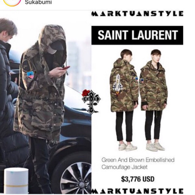 Saint laurent rocket parka store