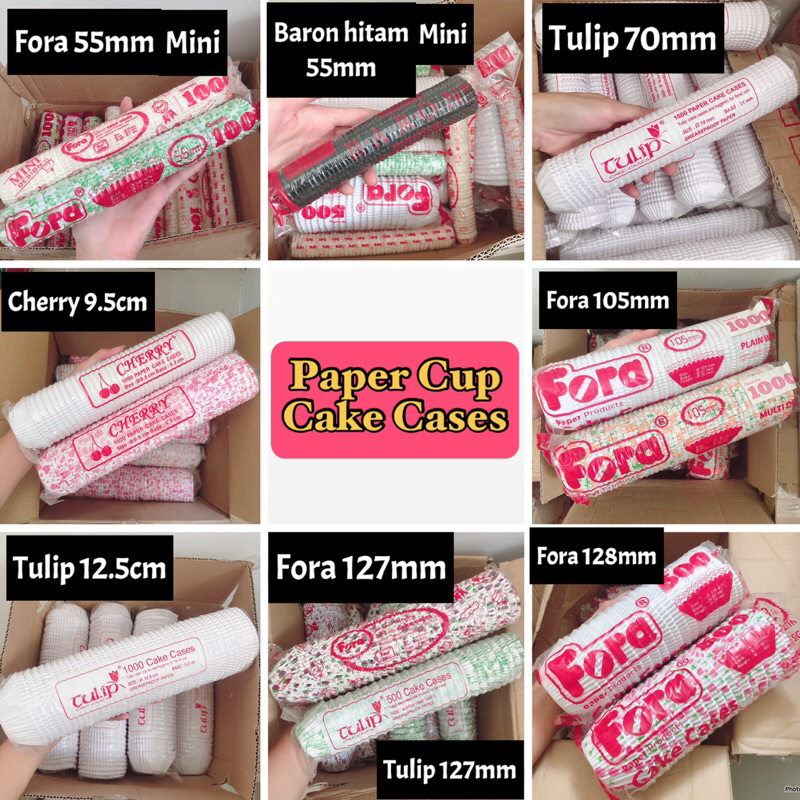Jual (Ecer 100pcs) Paper Cup Cake Kertas Kue Kukus Muffin Roti Mochi ...