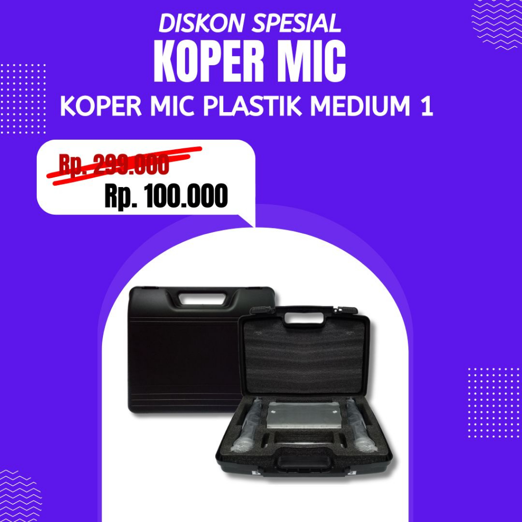 Jual Koper Mic Wireless Plastik Medium 1 Hardcase Microphone Wireless ...