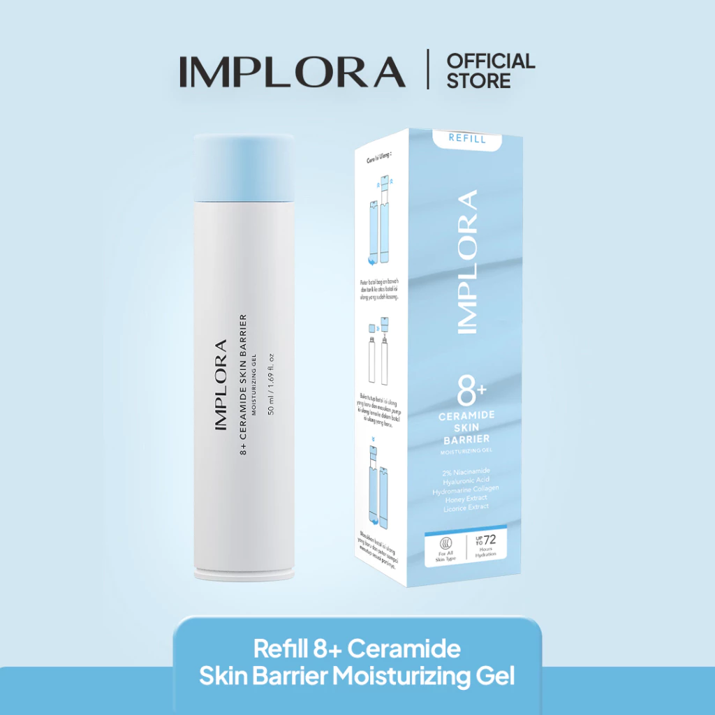 Gel Pelembab Mplora 8+ Ceramide untuk Kulit Kering, Kombinasi, dan Rentan Jerawat