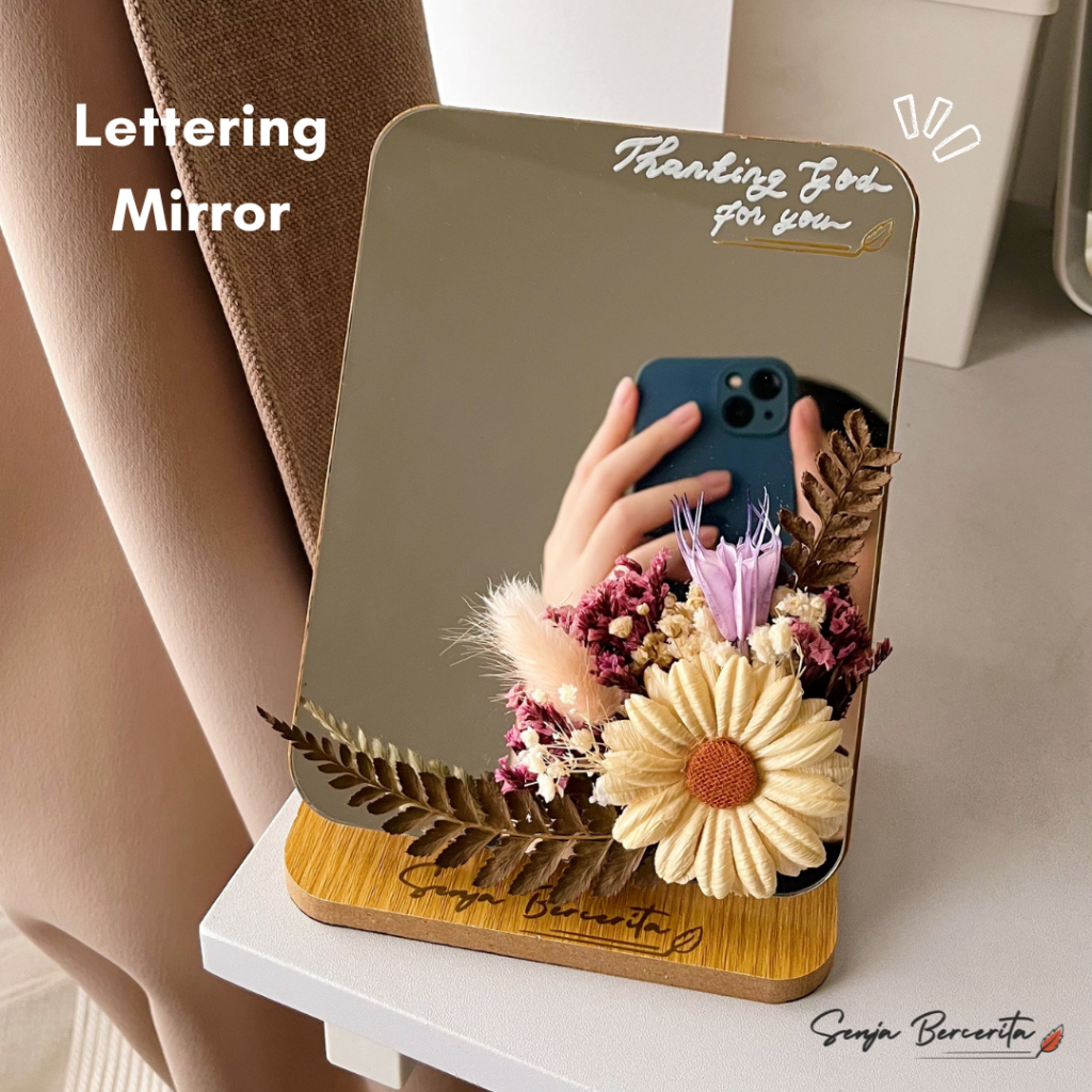 Jual Lettering Mirror Cermin Aesthetic Kaca Aesthetic Cermin Pajangan