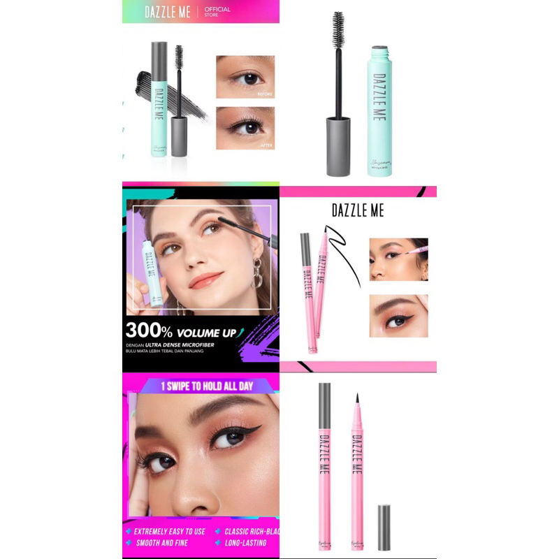 Jual Mascara eyeliner dazzle me black new Shopee Indonesia