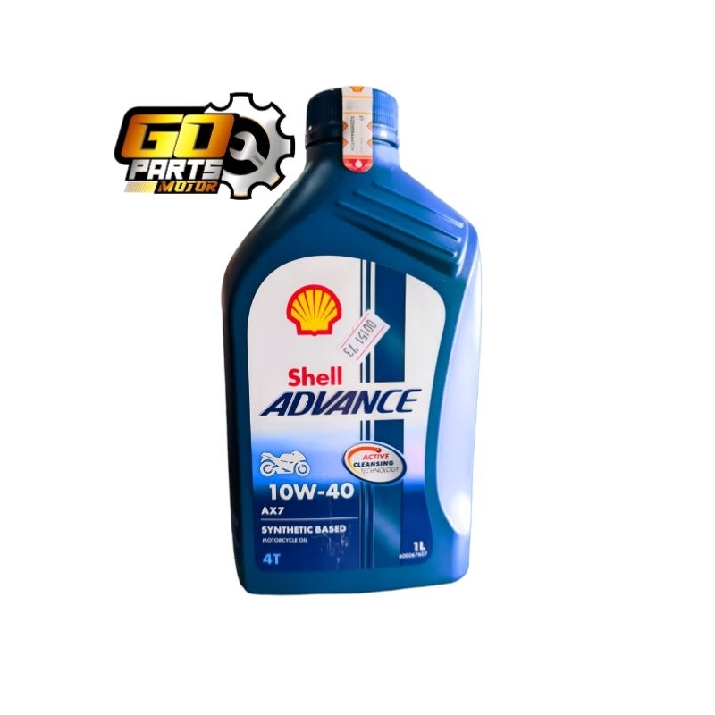 Jual Olie Oli Mesin Shell Advance AX7 1L 10W40 Synthetic Based | Shopee ...