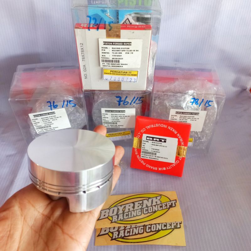 Jual PISTON KIT RACING 66-68-70-72-74-76-78 PIN 15 BRT BOYRENK | Shopee ...