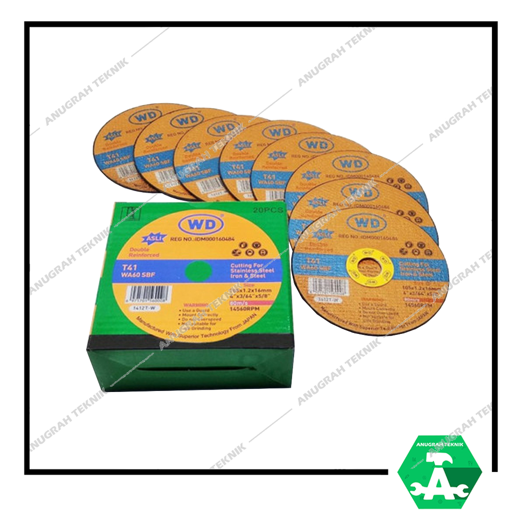 Jual Batu Gerinda Potong 4 Inch WD 1 PAK Cutting Wheel Mata Gerinda ...