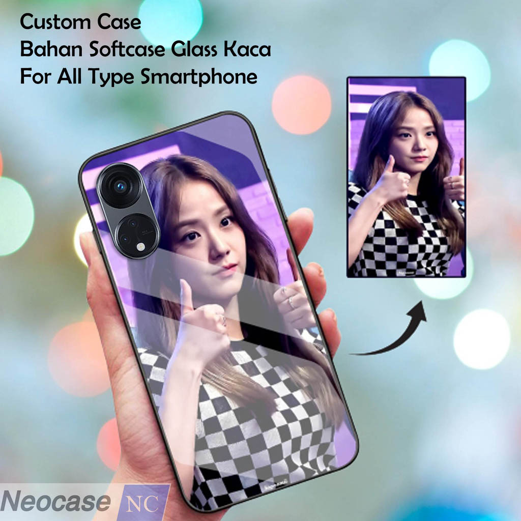 Jual Custom Case Foto Bahan Softcase Kaca Kilau For All Type Oppo Vivo Xiaomi Infinix Realme