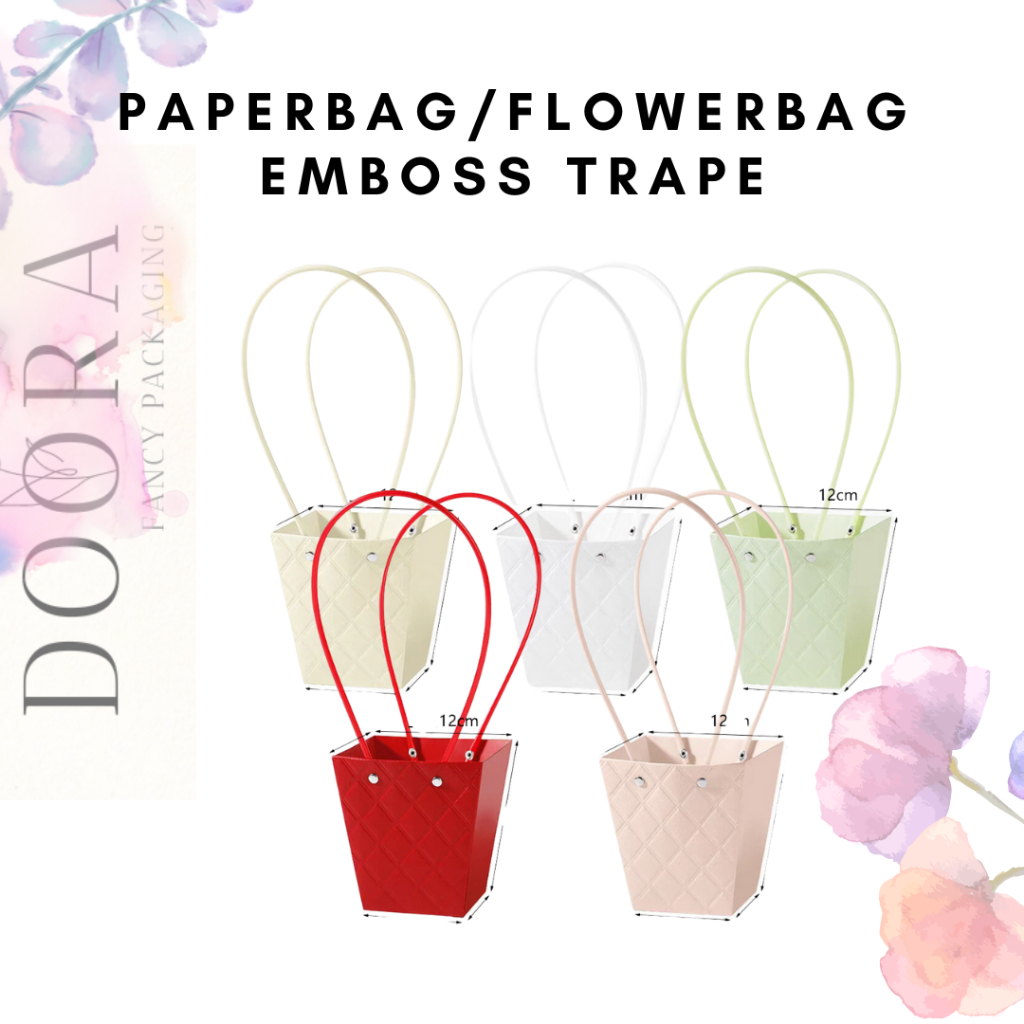 Jual Paper Bag Buket Bunga Trape Emboss Flower Bag/Flower Box/Bouquet ...