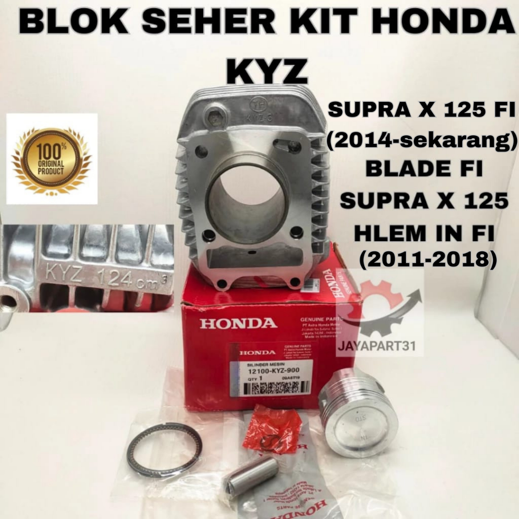 Jual BLOK SEHER KIT HONDA KYZ KUALITAS ORIGINAL AHM SUPRA X125 HELM IN ...