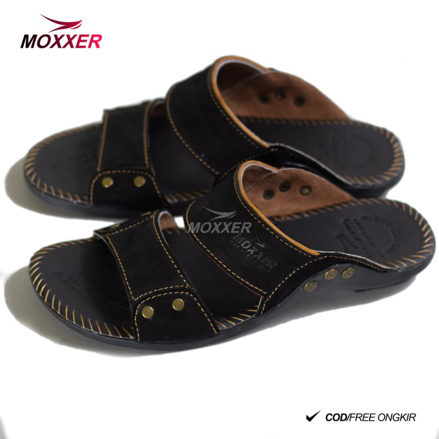 Jual Sandal Kulit Asli Ban Tress Slop Sandal Terbaru Moxxer Sandal