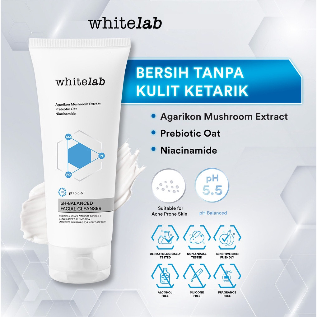 Jual WHITELAB pH Balanced Facial Cleanser 100g Sabun Cuci Muka pH