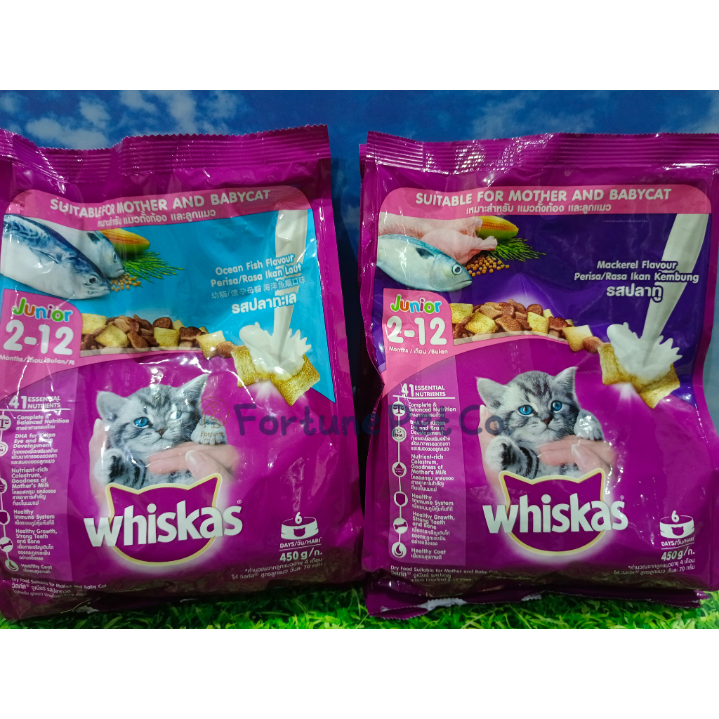 Jual Whiskas Kering Junior 450 Gram Makanan Kering Anak Kucing