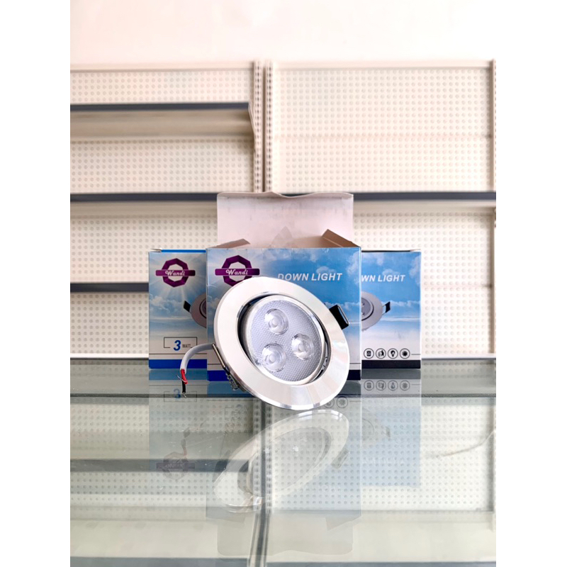 Jual lampu sorot LED downlight 3watt wandi | Shopee Indonesia