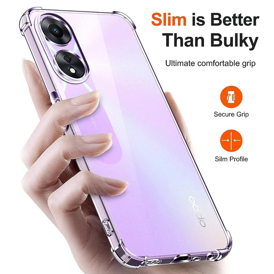 GOKEN Cover Per Oppo A18 / A38 4G – Custodia Ibrida TPU/PC Con Supporto Orizzontale E Verticale, Blu