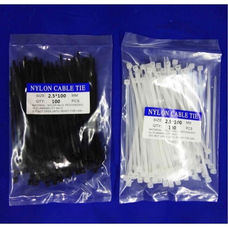 Jual CABLE TIE 10cm / TIE KABEL 2,5 X 10MM ISI 100 PCS / PENGIKAT ...