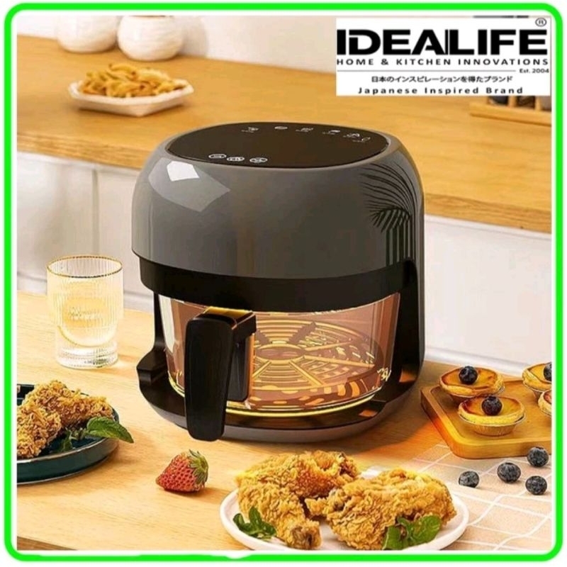 Jual Air Fryer IDEALIFE IL 200B 4 Liter - Body Bowl Kaca - Transparan ...