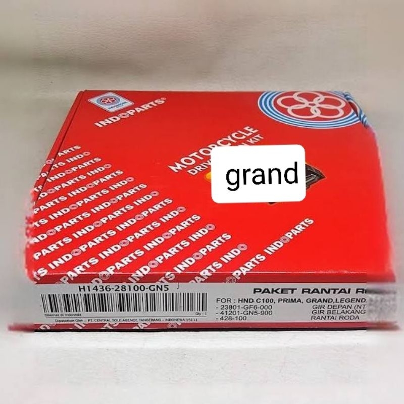 Jual gear set gir paket gear kit honda grand prima legenda c100 indopart Shopee Indonesia